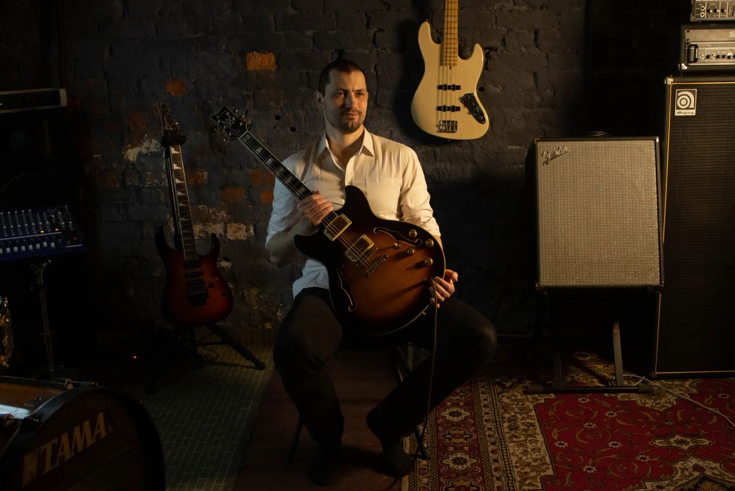 Anatoly Garkin with a guitar